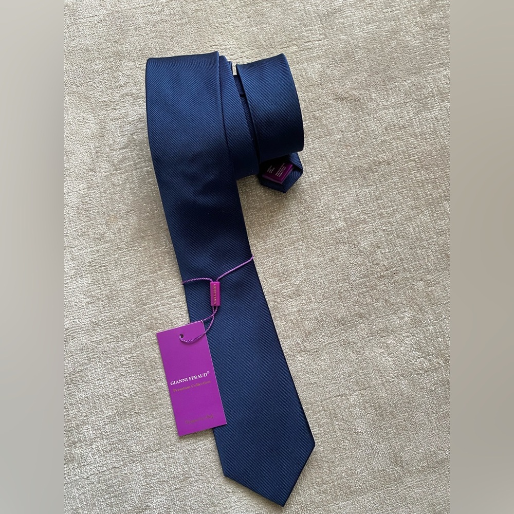 Deep navy blue tie